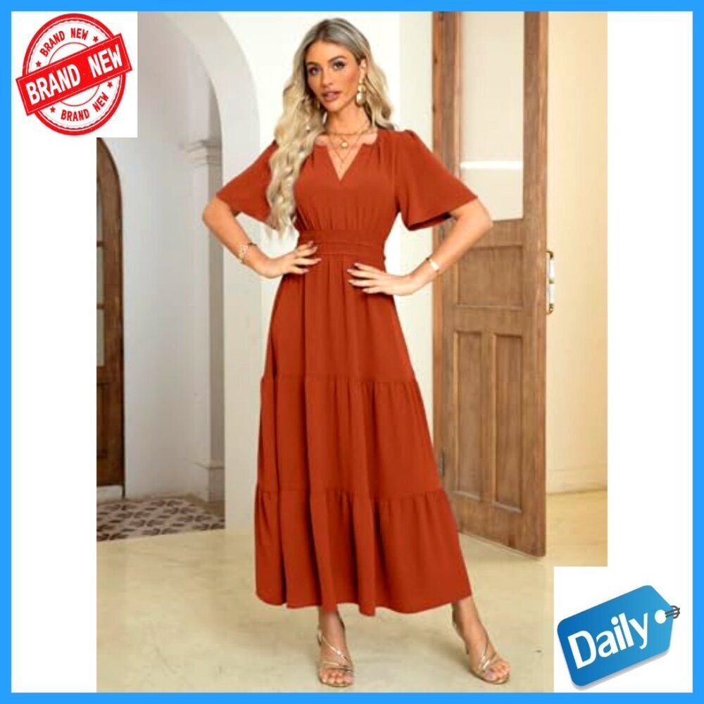 Velvet V-Neck Maxi Dress Formal Wedding Guest Party Long Dress - Picture 4 of 7